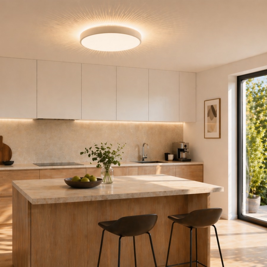 Brilliant - LED griestu gaismeklis SOLISTRA LED/18W/230V Ø 34,5 cm balts