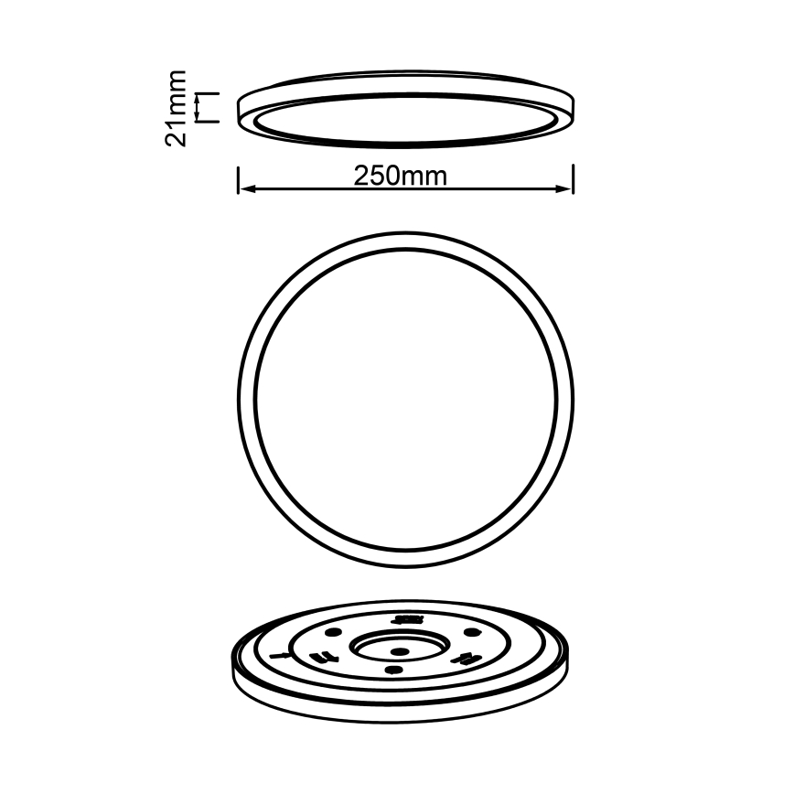 Brilliant - LED griestu gaismeklis TUCO LED/16W/230V Ø 25 cm melns
