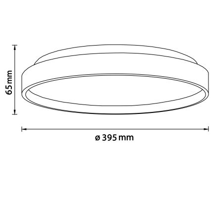 Brilliant - LED Griestu lampa ALSON LED/26W/230V 3000/4500K d. 39,5 cm gumijkoks - FSC sertificēts