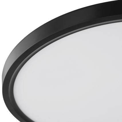 Brilliant - LED griestu lampa ar kustības un krēslas sensoru GALO LED/26W/230V Ø 40 cm melna