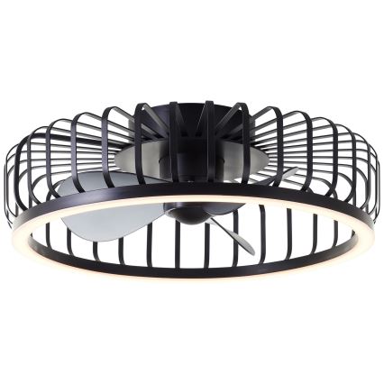 Brilliant - dimmējams LED griestu gaismeklis ar ventilatoru CAPO LED/36W/230V 2700-6500K Ø 48 cm melns + tālvadības pults