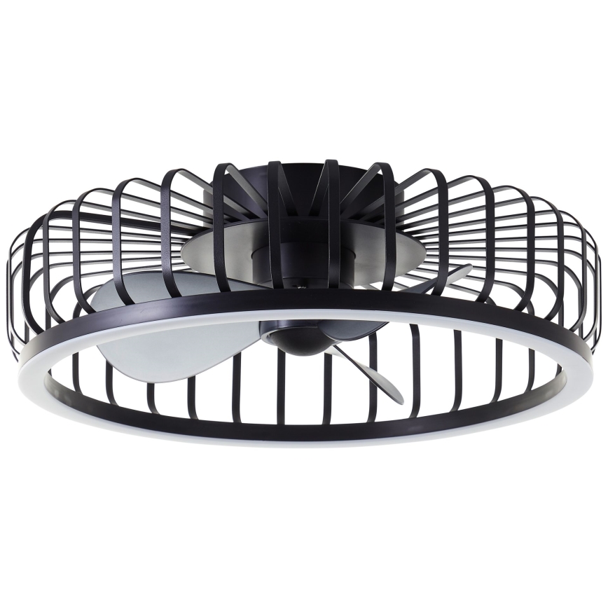 Brilliant - dimmējams LED griestu gaismeklis ar ventilatoru CAPO LED/36W/230V 2700-6500K Ø 48 cm melns + tālvadības pults