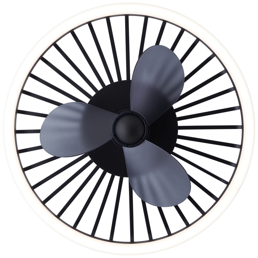 Brilliant - dimmējams LED griestu gaismeklis ar ventilatoru CAPO LED/36W/230V 2700-6500K Ø 48 cm melns + tālvadības pults