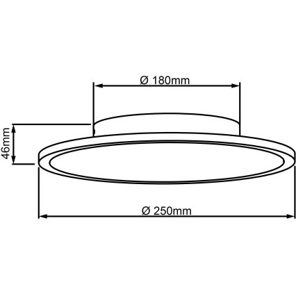 Brilliant - LED Griestu lampa BUFFI LED/13W/230V d. 25 cm 2700K