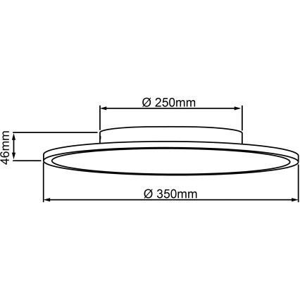 Brilliant - LED Griestu lampa BUFFI LED/24W/230V d. 35 cm 4000K