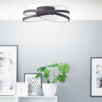 Brilliant - LED Griestu lampa LABYRINTH LED/40W/230V d. 39,5 cm melna