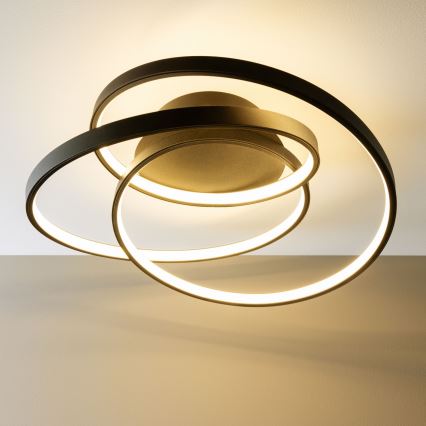 Brilliant - LED Griestu lampa LABYRINTH LED/40W/230V d. 39,5 cm melna
