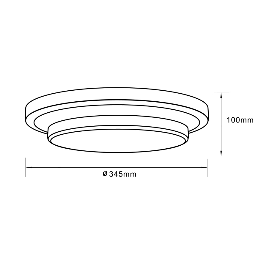 Brilliant - LED Griestu lampa MALMÖ LED/12W/230V 3000K d. 34,5 cm melna