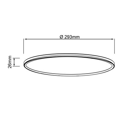 Brilliant - LED griestu lampa MILTON LED/18W/230V Ø 29,3 cm melna