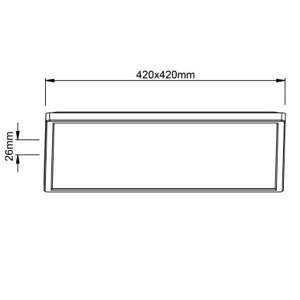 Brilliant - LED griestu lampa MILTON LED/24W/230V 42x42 cm balta