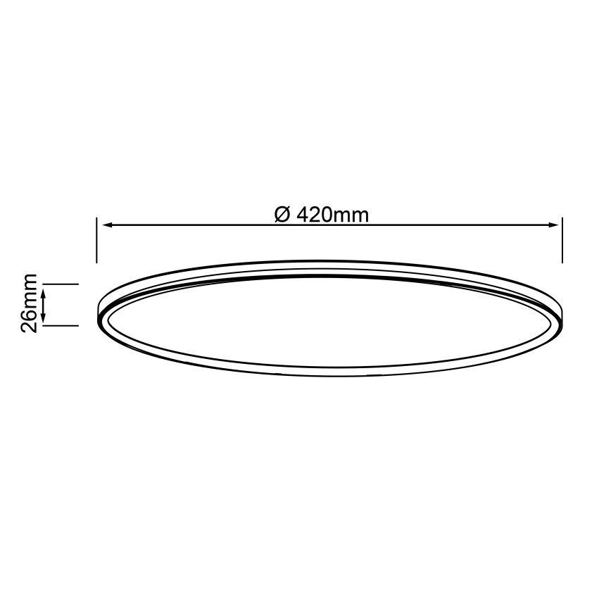 Brilliant - LED griestu lampa MILTON LED/24W/230V Ø 42 cm melna