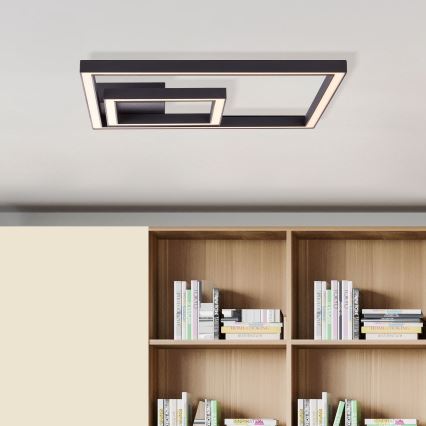 Brilliant - LED Griestu lampa QUON LED/24W/230V 3000K 40x40 cm melna