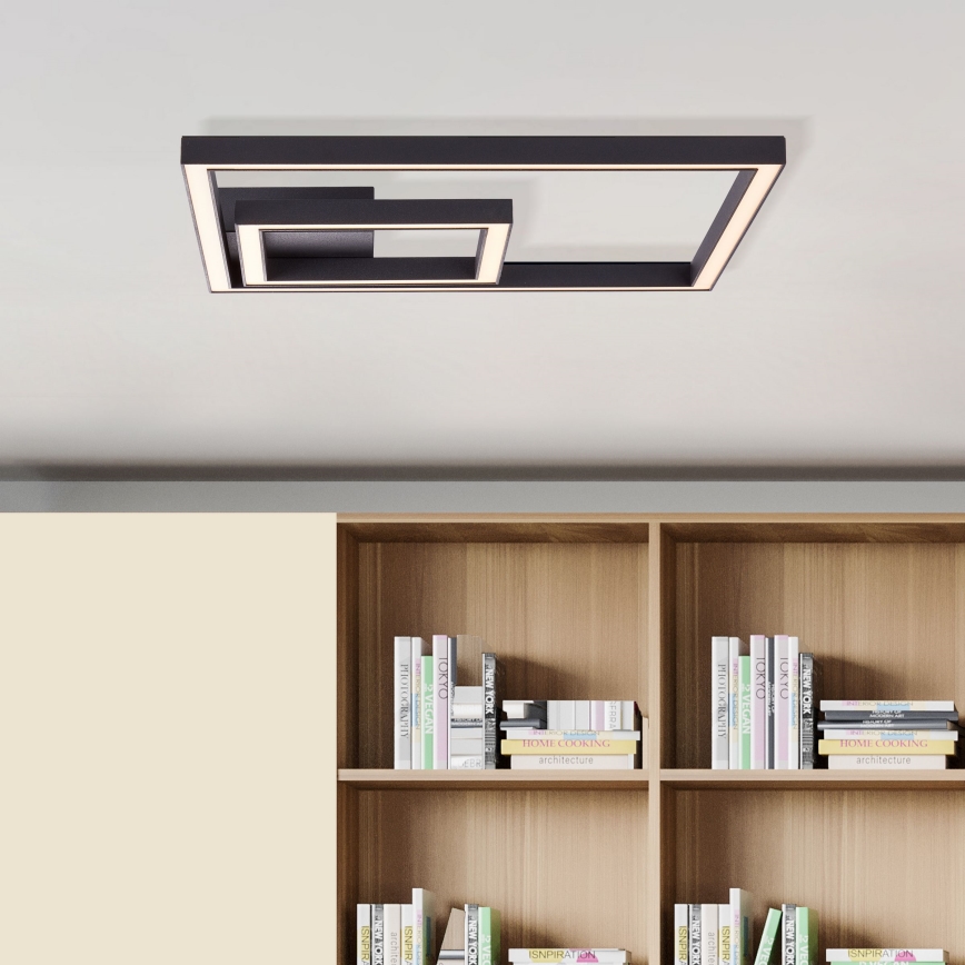 Brilliant - LED Griestu lampa QUON LED/24W/230V 3000K 40x40 cm melna