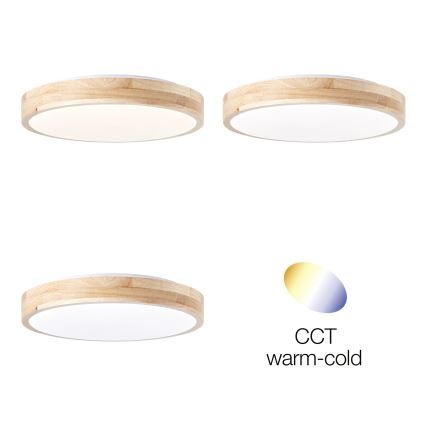 Brilliant - LED Griestu lampa SLIMLINE LED/14W/230V 3000/4000K gumijkoks - FSC sertificēts