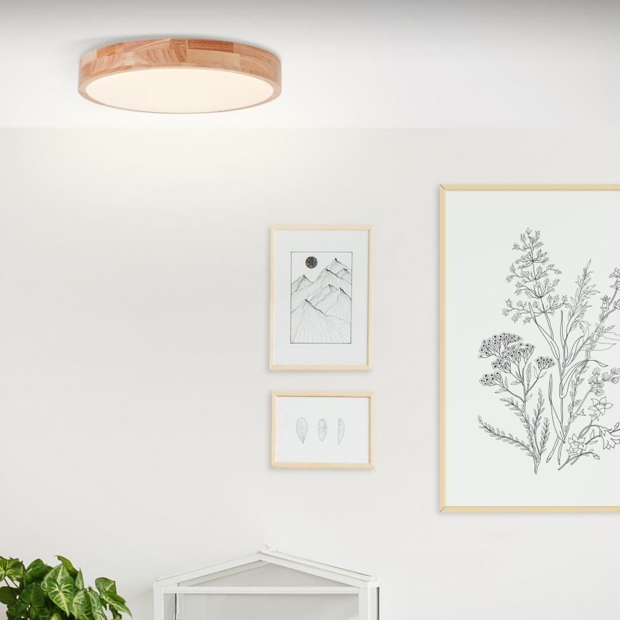 Brilliant - LED griestu lampa SLIMLINE LED/22W/230V Ø 39 cm gumijas koks