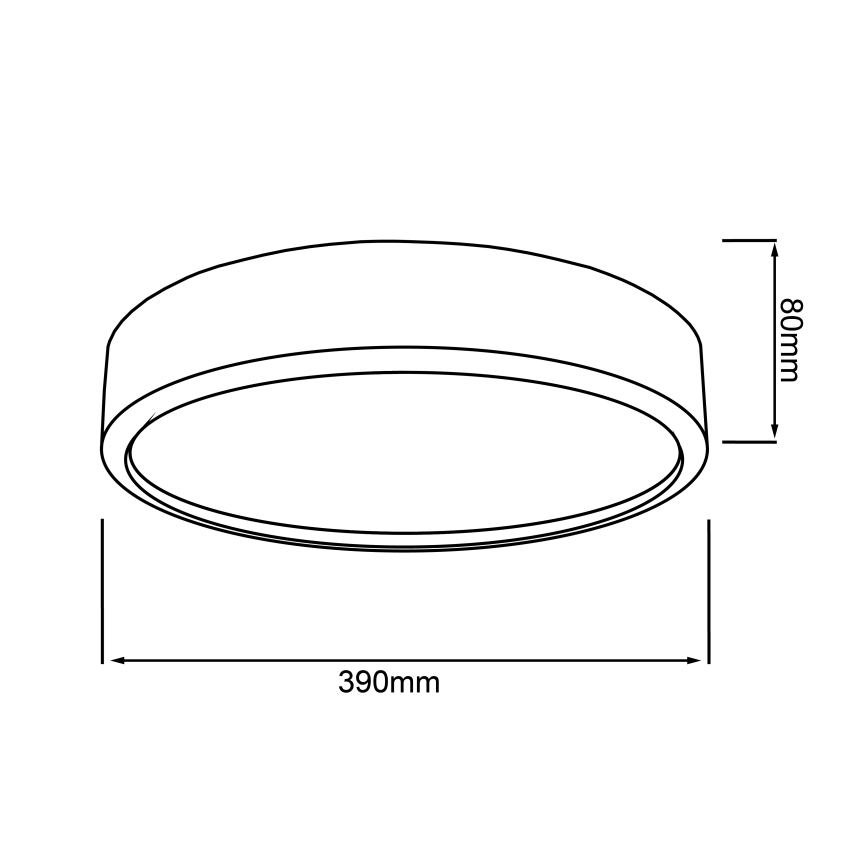 Brilliant - LED griestu lampa SLIMLINE LED/22W/230V Ø 39 cm gumijas koks