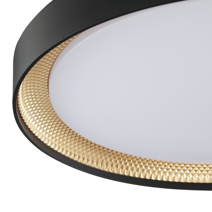 Brilliant - Regulējams LED griestu gaismeklis WALDO LED/36W/230V 3000-6500K diametrs 48,5 cm melns/zelts + tālvadības pults