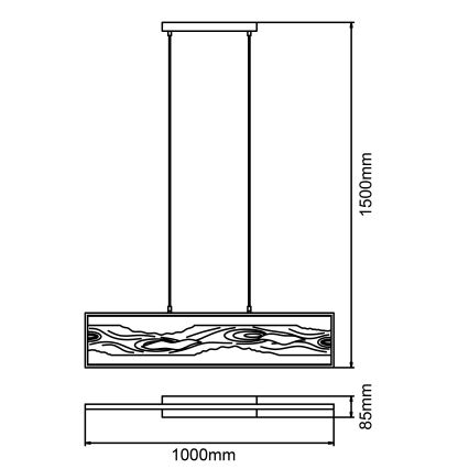 Brilliant - LED Lustra ar auklu CHAUMONT LED/20W/230V priede - FSC sertificēts