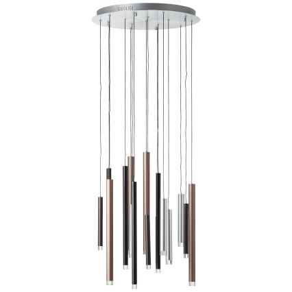 Brilliant - regulējama LED lustra uz troses CEMBALO LED/70W/230V matēts hroms/melns/brūns