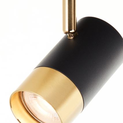 Brilliant - LED punktveida gaismeklis VIGOLO 2xGU10/5W/230V melns/zelts