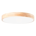 Brilliant - LED regulējama griestu lampa SLIMLINE LED/60W/230V 3000-6500K Ø 45 cm, kaučuka koks + ar tālvadības pulti