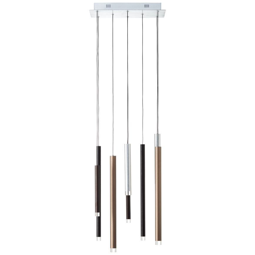 Brilliant - karājoša LED lampa ar regulējamu spilgtumu CEMBALO LED/32W/230V matēts hroms/melns/brūns