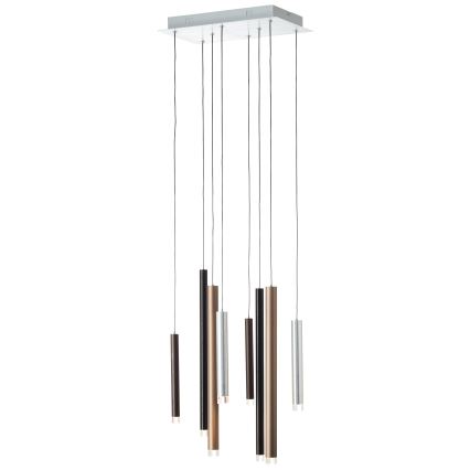 Brilliant - karājoša LED lampa ar regulējamu spilgtumu CEMBALO LED/32W/230V matēts hroms/melns/brūns