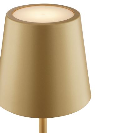 Brilliant - LED aptumšojama uzlādējama skārienjūtīga āra galda lampa ELORA LED/2,5W/5V 2700K 2600 mAh IP44 zelta
