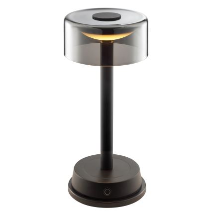 Brilliant - LED ar regulējamu spilgtumu uzlādējama skārienjūtīga āra galda lampa RAZOR LED/2,5W/5V 2700K 2600 mAh IP44 melna