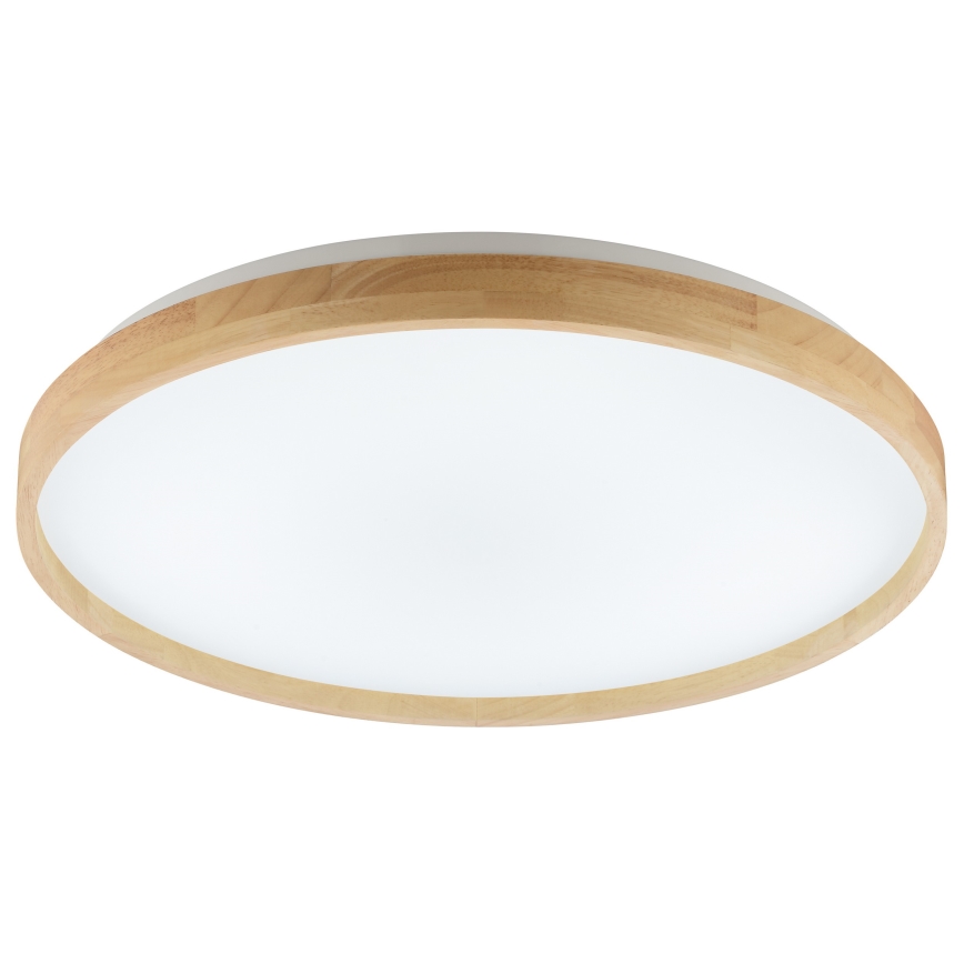 Brilliant - LED griestu gaismeklis ar regulējamu spilgtumu ALSON LED/17W/230V 3000-6500K Ø 49,5 cm no kaučuka koka + tālvadības pults