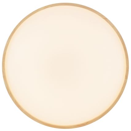 Brilliant - LED griestu gaismeklis ar regulējamu spilgtumu ALSON LED/17W/230V 3000-6500K Ø 49,5 cm no kaučuka koka + tālvadības pults