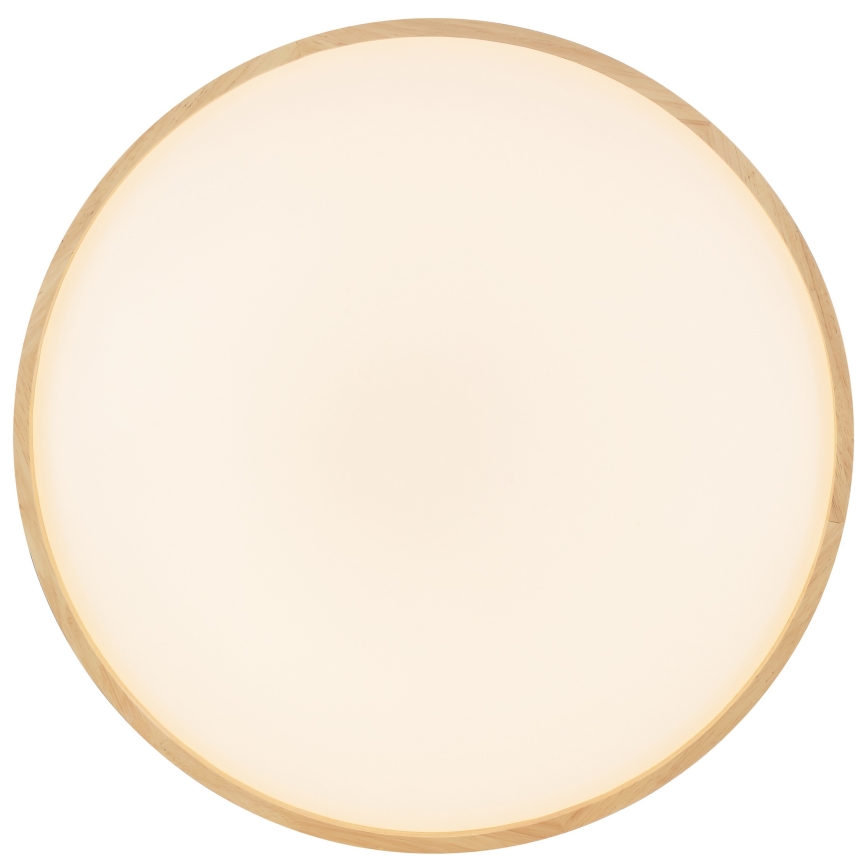 Brilliant - LED griestu gaismeklis ar regulējamu spilgtumu ALSON LED/17W/230V 3000-6500K Ø 49,5 cm no kaučuka koka + tālvadības pults