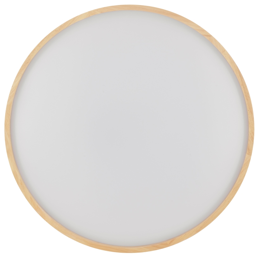 Brilliant - LED griestu gaismeklis ar regulējamu spilgtumu ALSON LED/17W/230V 3000-6500K Ø 49,5 cm no kaučuka koka + tālvadības pults