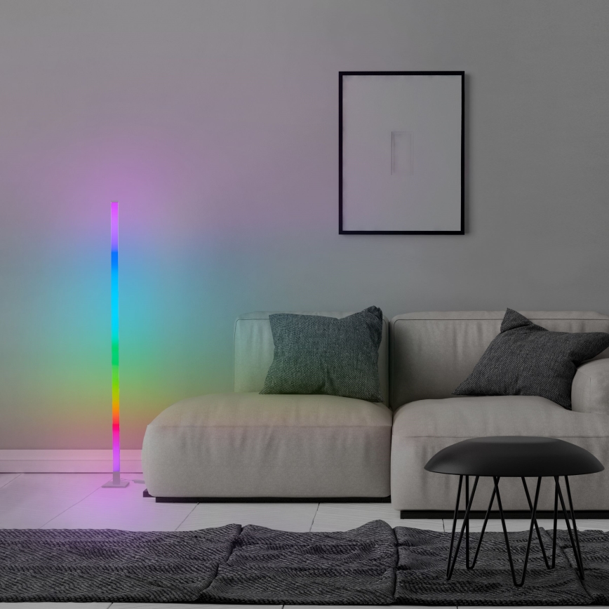 Brilliant - LED RGBW Aptumšojama grīdas stāvlampa NEELE LED/6,5W/230V balta + tālvadības pults