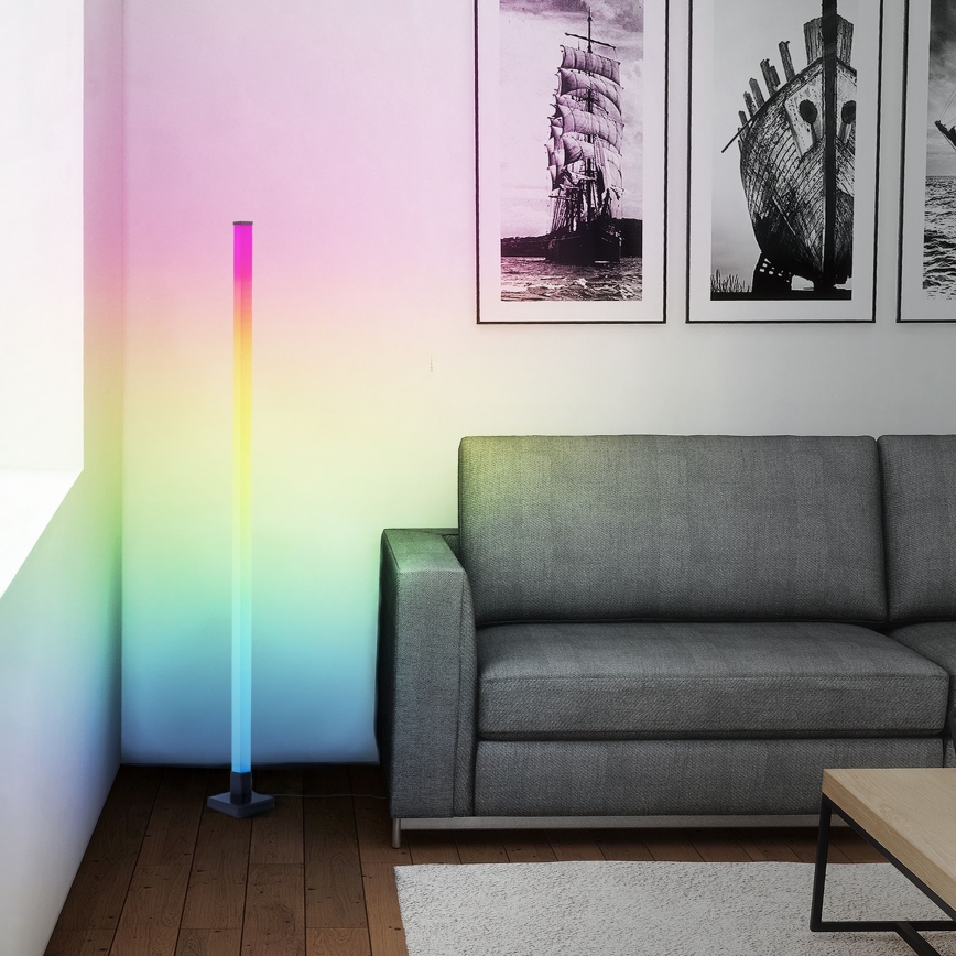 Brilliant - LED RGBW Aptumšojama grīdas stāvlampa NEELE LED/6,5W/230V melna + tālvadības pults