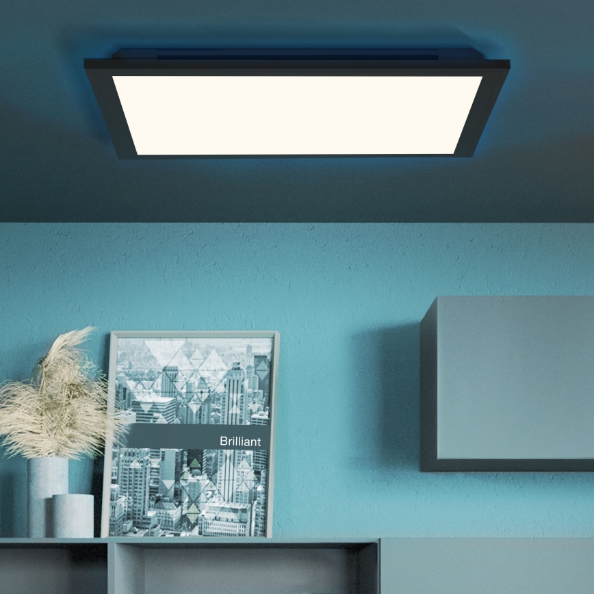 Brilliant - LED RGBW Aptumšojama griestu lampa ALLIE LED/24W/230V 2700-6500K melna + tālvadības pults