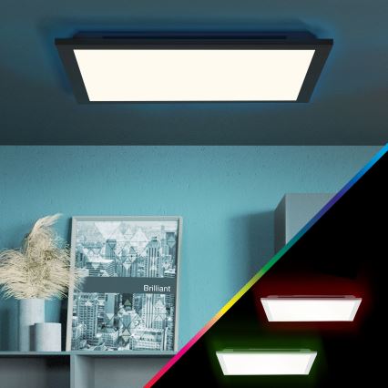 Brilliant - LED RGBW Aptumšojama griestu lampa ALLIE LED/24W/230V 2700-6500K melna + tālvadības pults