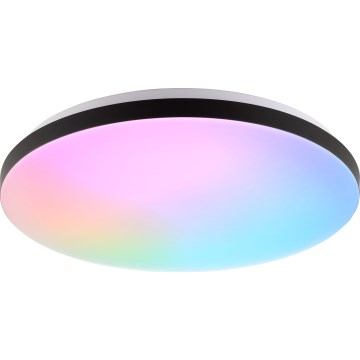 Brilliant - LED RGBW Aptumšojama griestu lampa LIVIO LED/20W/230V 3000-6500K d. 49 cm melna + tālvadības pults
