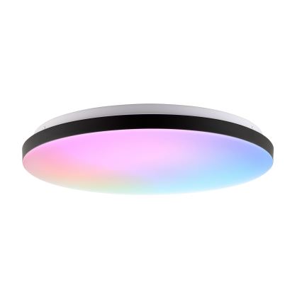 Brilliant - LED RGBW Aptumšojama griestu lampa LIVIO LED/20W/230V 3000-6500K d. 49 cm melna + tālvadības pults