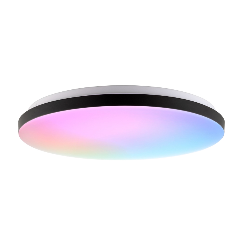 Brilliant - LED RGBW Aptumšojama griestu lampa LIVIO LED/20W/230V 3000-6500K d. 49 cm melna + tālvadības pults
