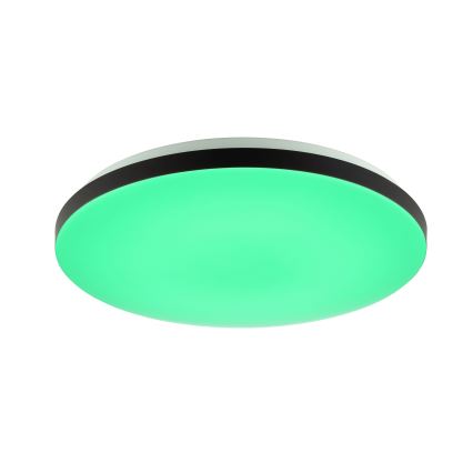 Brilliant - LED RGBW Aptumšojama griestu lampa LIVIO LED/20W/230V 3000-6500K d. 49 cm melna + tālvadības pults