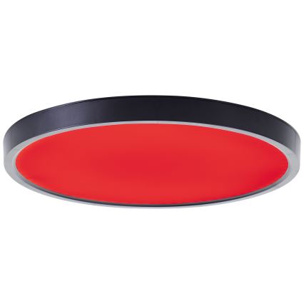Brilliant - LED RGBW Aptumšojama griestu lampa LOTTI LED/16W/230V 3000K d. 30 cm melna Wi-Fi Tuya + tālvadības pults