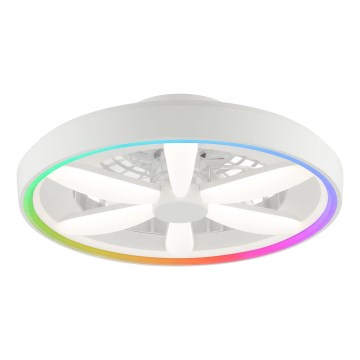 Brilliant - LED RGBW Aptumšojams griestu ventilators ar lampu GAIANO LED/48W/230V 2700-6500K balta + tālvadības pults