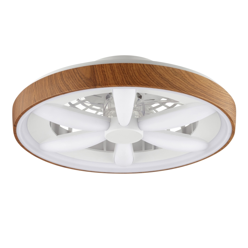 Brilliant - LED RGBW Aptumšojams griestu ventilators GAIANO LED/24W/230V 2700-6500K d. 48 cm brūna + tālvadības pults