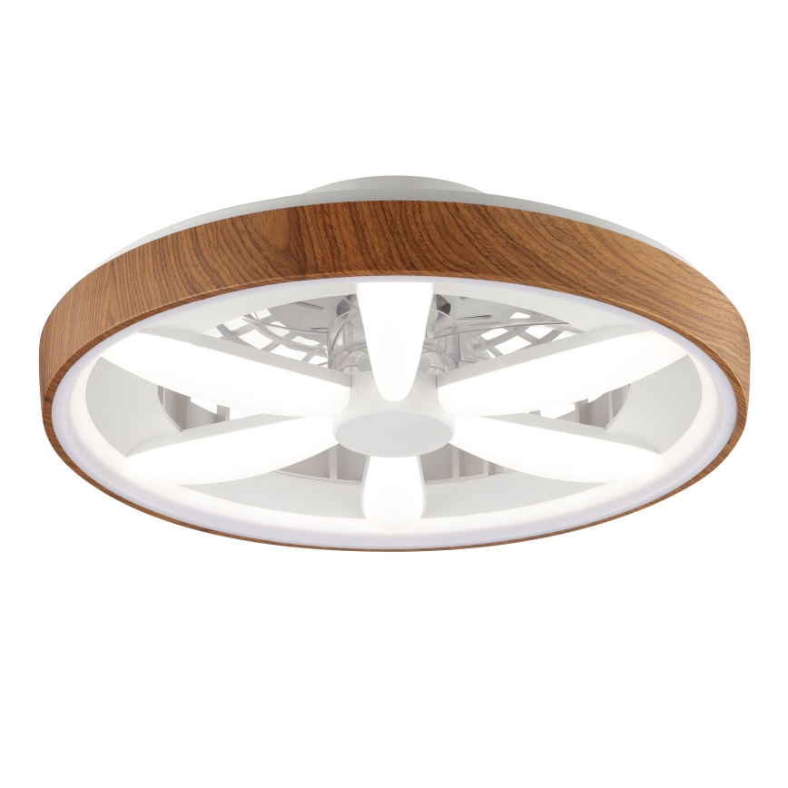 Brilliant - LED RGBW Aptumšojams griestu ventilators GAIANO LED/24W/230V 2700-6500K d. 48 cm brūna + tālvadības pults