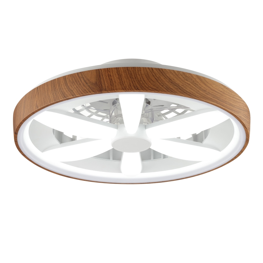 Brilliant - LED RGBW Aptumšojams griestu ventilators GAIANO LED/24W/230V 2700-6500K d. 48 cm brūna + tālvadības pults