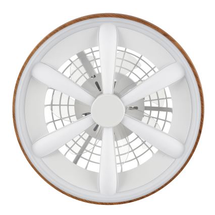 Brilliant - LED RGBW Aptumšojams griestu ventilators GAIANO LED/24W/230V 2700-6500K d. 48 cm brūna + tālvadības pults