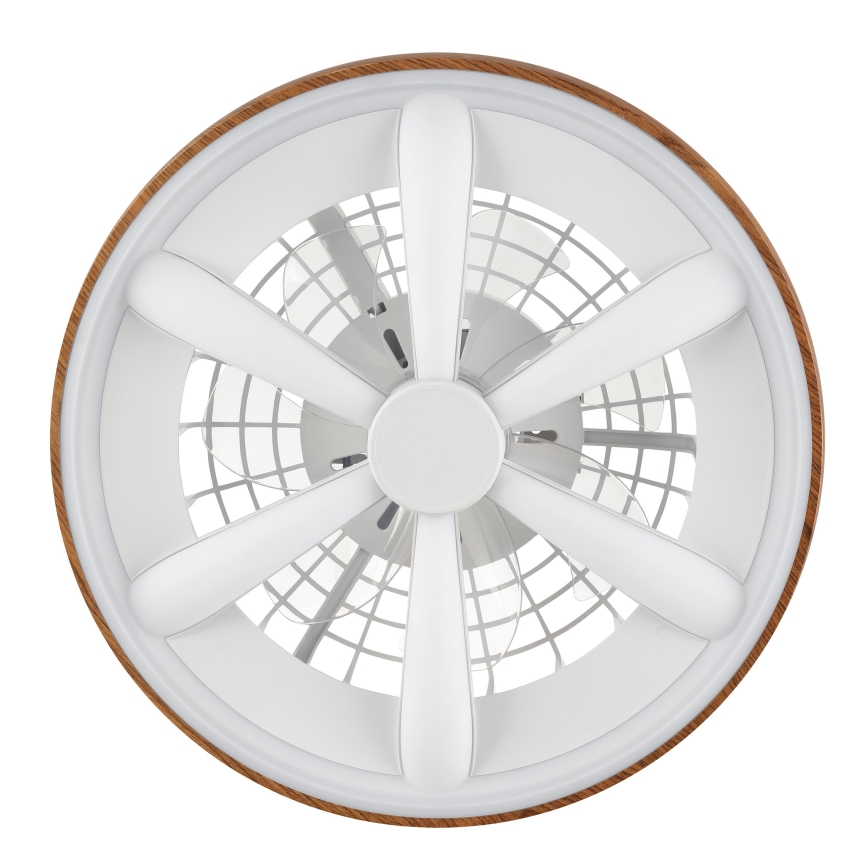 Brilliant - LED RGBW Aptumšojams griestu ventilators GAIANO LED/24W/230V 2700-6500K d. 48 cm brūna + tālvadības pults