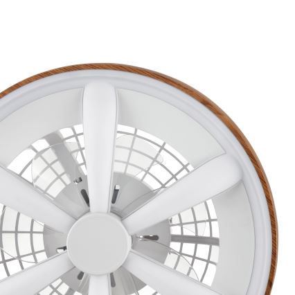 Brilliant - LED RGBW Aptumšojams griestu ventilators GAIANO LED/24W/230V 2700-6500K d. 48 cm brūna + tālvadības pults
