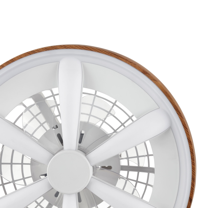 Brilliant - LED RGBW Aptumšojams griestu ventilators GAIANO LED/24W/230V 2700-6500K d. 48 cm brūna + tālvadības pults